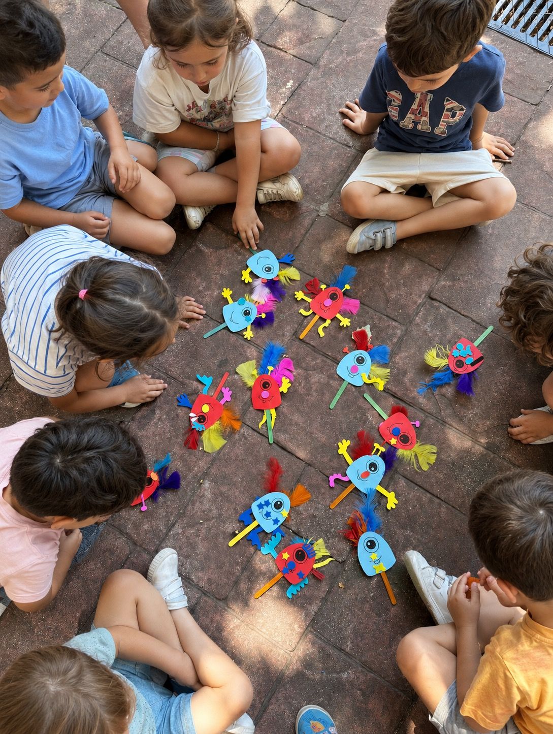 Arts and crafts workshop at the camp